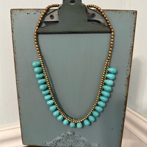 Turquoise and gold necklace